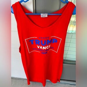 Trump Vance 2024 Red Pre Shrunk Tank Top Made in USA Men’s Size Large NWOT